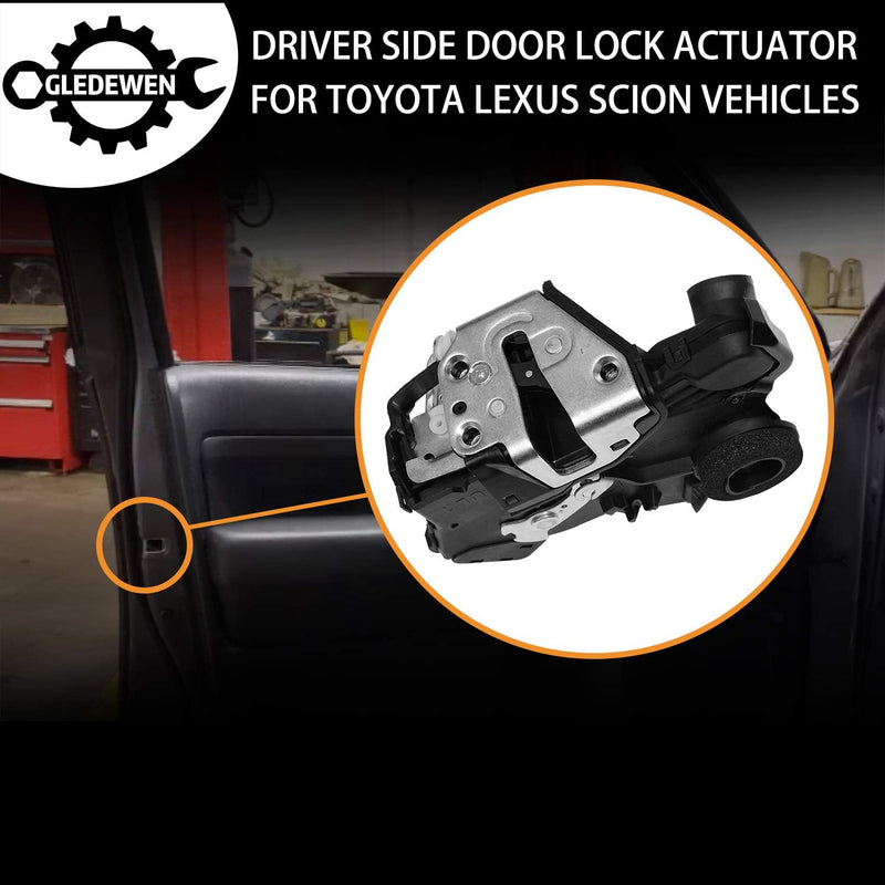 Door Lock Actuator Motor Front Left Driver Side | for Toyota 4Runner Camry Tundra Sequoia, Lexus ES350 GS350 LS460 RX450h, Scion tC xB xD | Replaces# 69040-0C050, 69040-06180, 931-401
