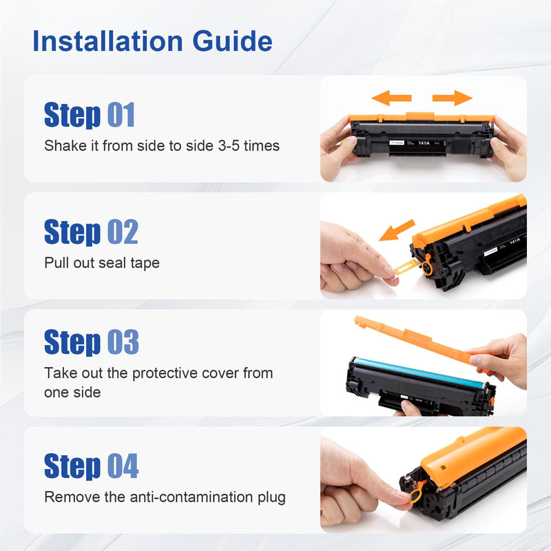 141A Toner Cartridge Replacement for HP W1410A 141X W1410X,1 Black | Compatible with HP Laser Jet Pro M110w MFP M140w M139w Printer - With Chip
