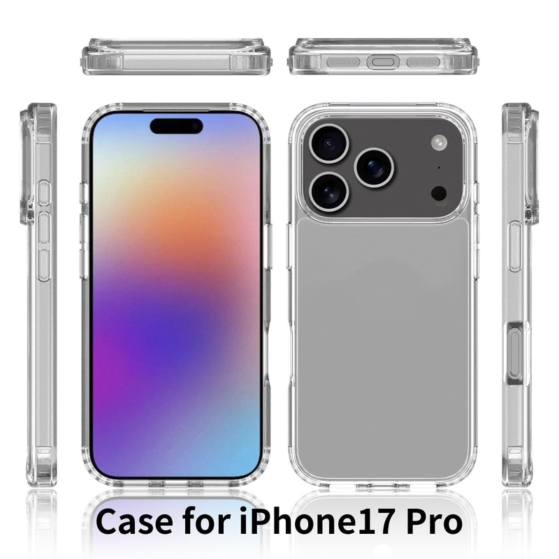Clear Case Compatible with iPhone 17/17 Pro/17 Pro Max, Slim TPU Phone Cover with Shock Absorption, Raised Camera Edge, Anti-Scratch (White,iPhone 17 Pro Max) White iPhone 17 Pro Max