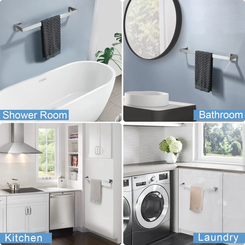 Single Towel Bar Brushed Nickle Bathroom Hardware Accessories Towel Holder for Bathroom,Wall Mount Stainless Steel 23.6 Inch