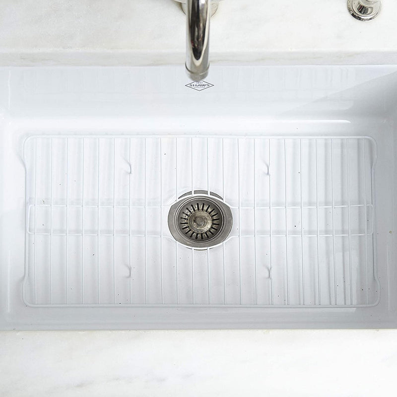 Better Houseware Sink Protectors for Kitchen Sink, Protective Metal Grid, 24.125x12.75x1 inches, White Kitchen Sink Mat to Shield Sink Base from Scratches, Rust-Resistant Coating, XL 24.125 x 12.75 x 1