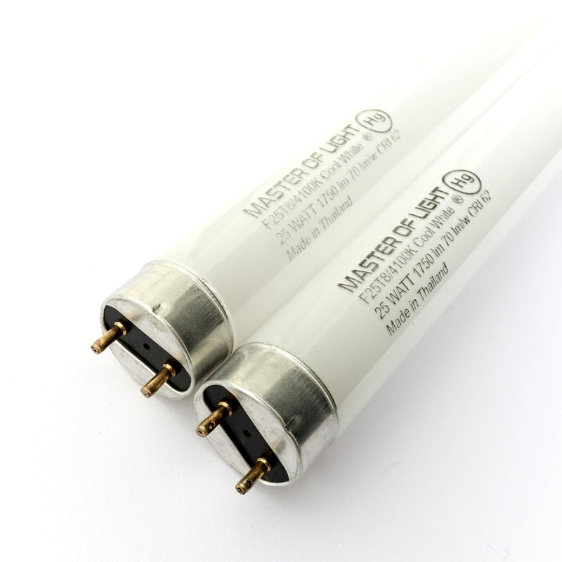 F25T8/CW (2 Pack) 25 Watt T8 Fluorescent Tube Light Bulb 36 Inch 4100K Replaces F25T8/841/HE, F25T8/TL841, F25T8/841, F25T8/TL741/PLUS/ALTO, F25T8/SP41/ECO, FO25/841/XP/ECO, F025/841/ECO