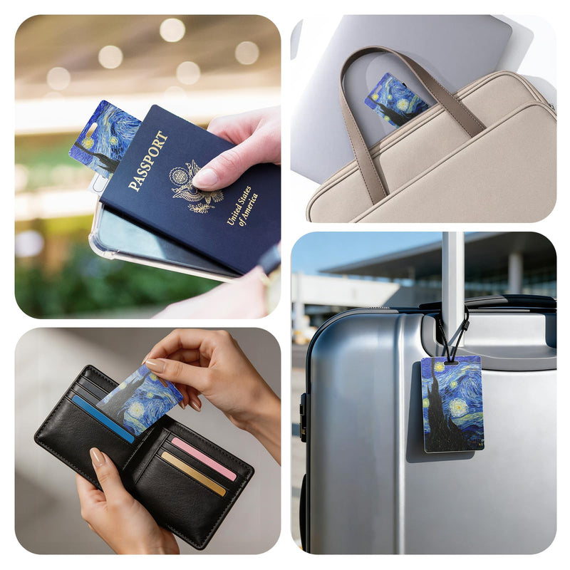 DERAX Wallet Tracker Card (iOS & Android) Wireless Charging & 1-Year Battery, Ultra-Thin IP68 Waterproof Smart Card Works with Apple Find My & Google Find My Device for Wallet, Passport, Luggage