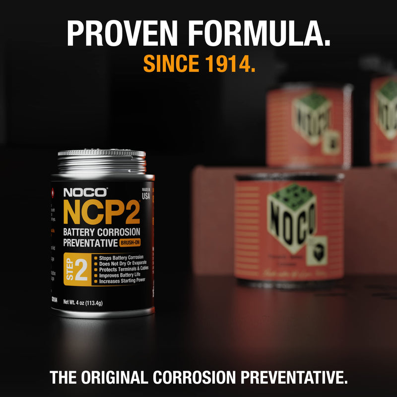 NOCO NCP2 CB104 4 Oz Oil-Based Brush-On Battery Corrosion Preventative, Corrosion Inhibitor, and Battery Terminal Protector Grease