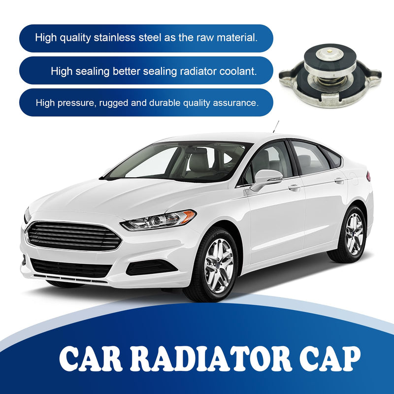 Pack-1 Radiator Cap, Stainless Steel Engine Seal Cover, 16 PSI Original Equipment Replacement, Durable Radiator Cover Assembly, Automotive Part, Compatible with Dodge, Jeep (Silver)