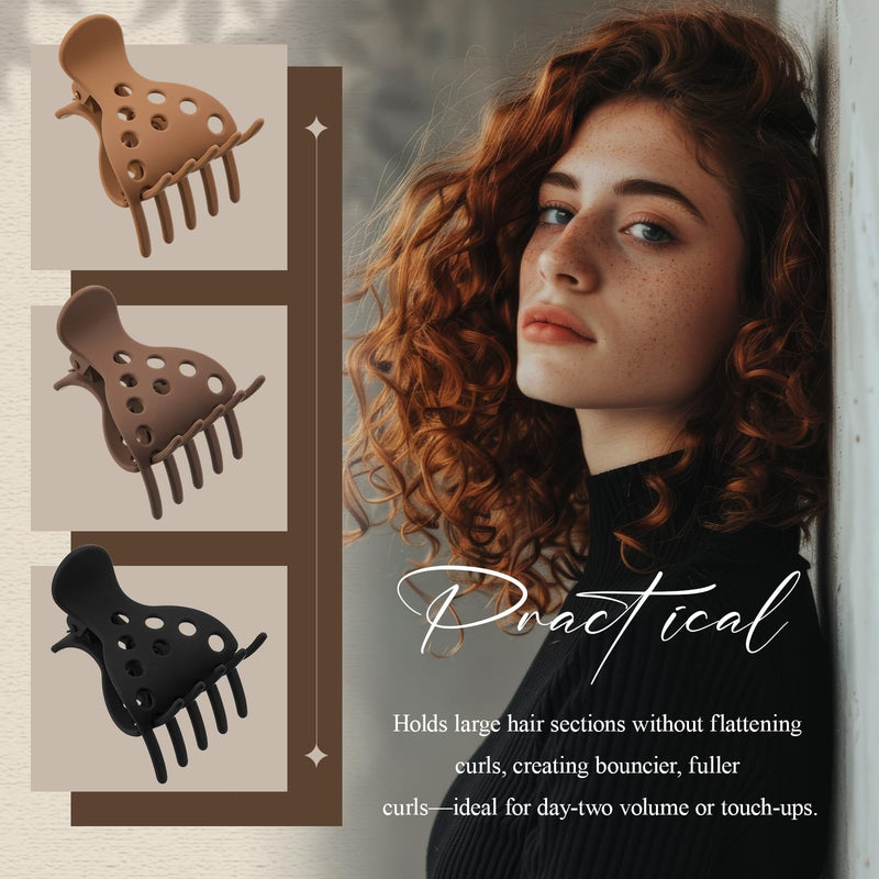  [AUSTRALIA] - 18 Pcs Root Lifting Hair Clips for Curly Thick & Thin Hair, Roller Jaw Clamps for Women Supports & Creates Natural Volume Curls, No Crease Root Lifting Clips Styling Accessories