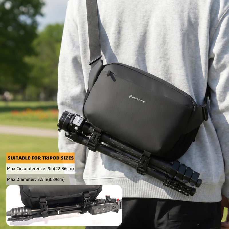 Everyday Crossbody Bag Camera Sling Bag | Multifuction Photography Shoulder Case, DSLR SLR Mirrorless Cameras Black