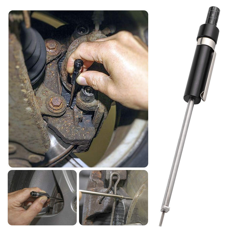 Car Brake Pad Thickness Gauge Measure Tool with Scale for Brake Shoe Gauge Auto Brake Pad 1.5mm-11mm Thickness Base Plate Brake Pad Tester Brake Pad Detection Pen Scale