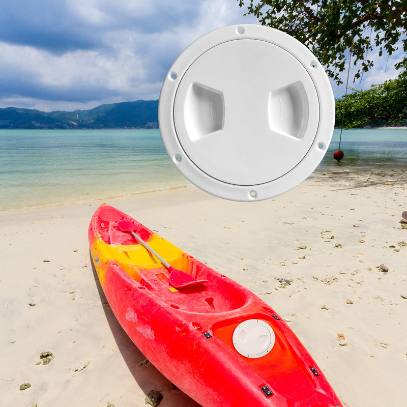 Boat 5 Inch Inspection Port Boat Access Seal Kayak Hatch Plus RV Marine Tight Hole Cover Lid White