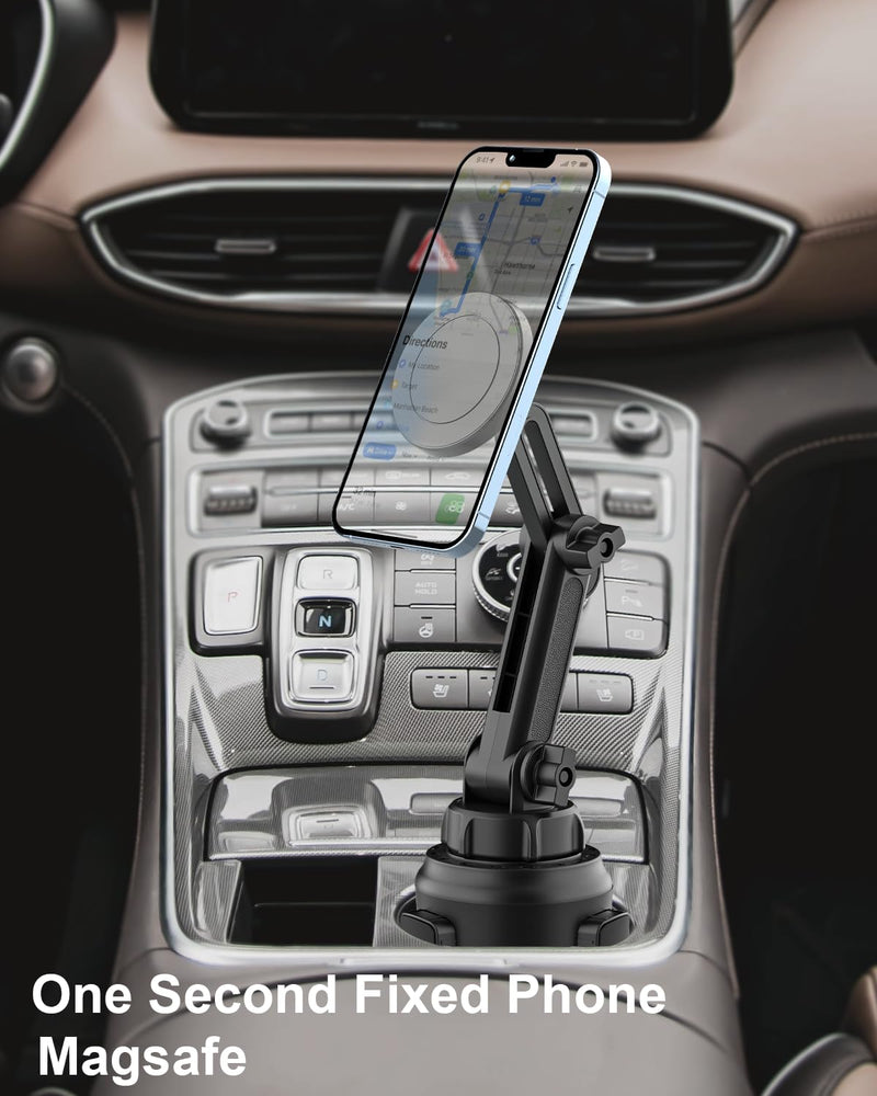 for Magsafe Car Mount Phone Holder - [2-Pack Strong Magnets] Cup Holder Vent Universal Magnetic Car Phone Holders for Your Car, for iPhone Air 17 Pro Max 16 15 14 13 12 11, S25, 4.7 to 7" Smartphones