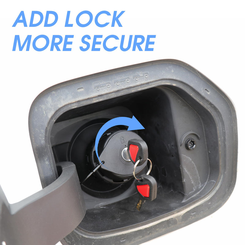 Locking Gas Cap with Key for Bronco, Anti-Theft Locking Fuel Cap Gas Tank Lock for 2021 2022 2023 2024 2025 2026 Ford Bronco Accessories (Not For Raptor,Maverick) Fit 2.31" Threaded Hole