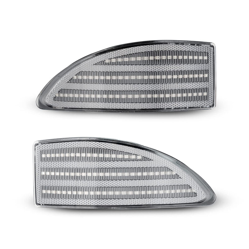 LED Rear Bumper Reflector Lights Compatible with Lexus IS250/IS350 2006-2012 Sedan (NOT for IS-F/Convertible) w/2 Functions Running +Brake Light Stop Tail Lamps Transparent Lens Clear(2Functions)