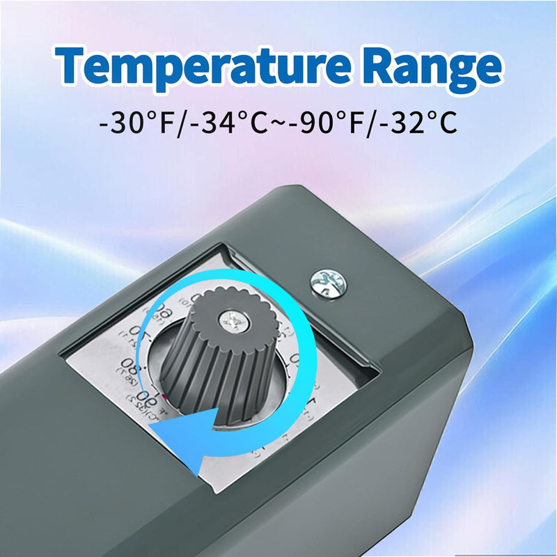 W1609-101 / TH-1609 Remote Temperature Thermostat Refrigeration Controller, 5-Foot Capillary Tube, Temperature Control Range -30°F /-34°C to 90°F /32°C