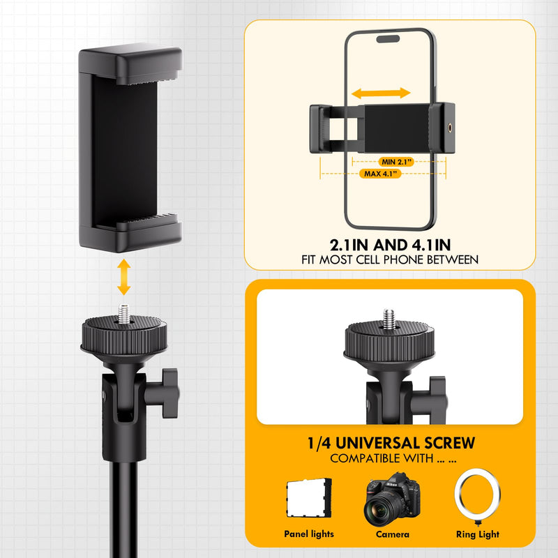EMART 62’’ Tripod for iphone, Adjustable Cell Phone Travel Tripod Stand with Remote for Video Recording, Smartphone Selfie Stand for Camera Ring Light Filming
