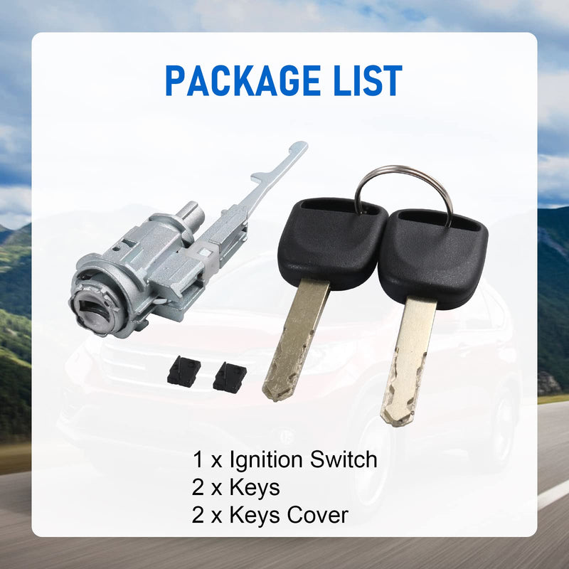 Ignition Switch Lock Cylinder with Key Compatible with Honda CR-V Element Pilot Accord Odyssey Acura MDX RDX TL TSX ZDX Replace# 06351-TE0-A11