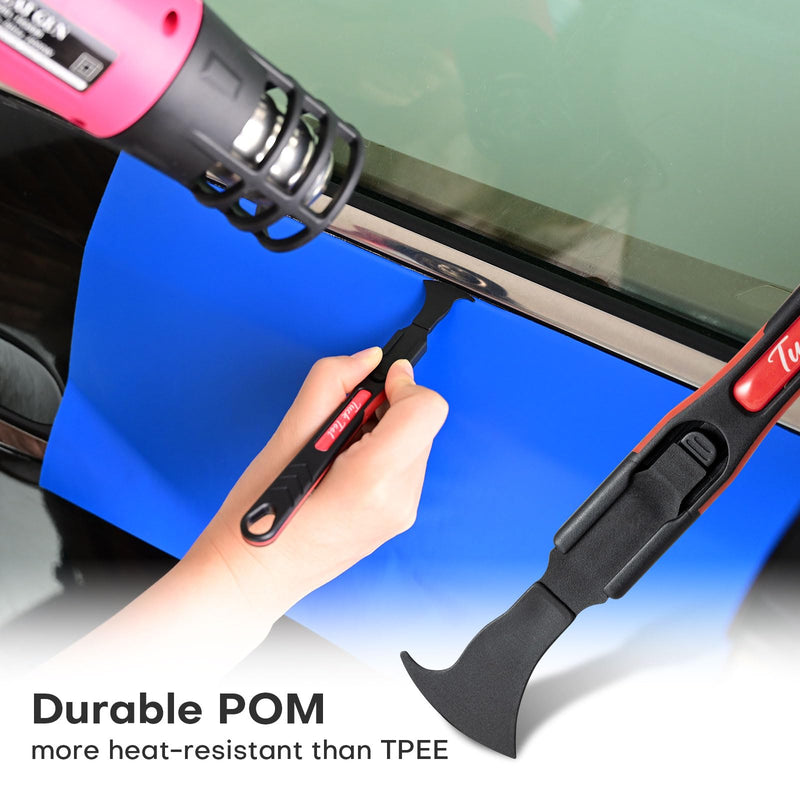 NEWISHTOOL Micro Squeegee Vinyl Wrap Tool, 6 IN 1 Pro Wrap Stick Squeegee Vinyl Tuck Tool, Heat-Resistant POM Car Wrapping Tool Seam Edge Detail Application for Vinyl Tucking, Sealing and Film Cutting