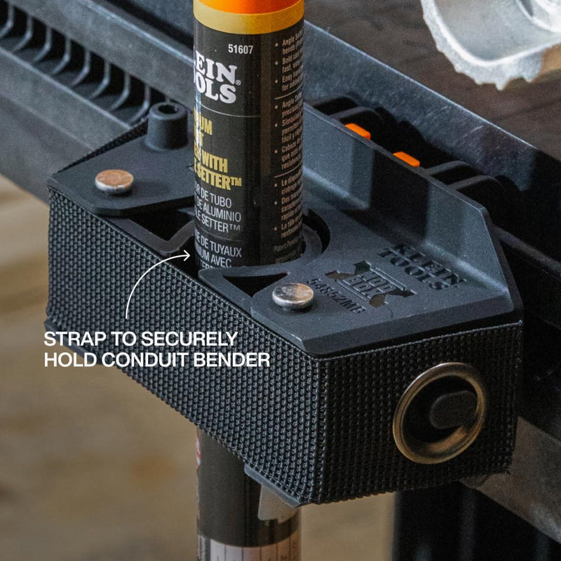 Klein Tools 54852MB MODBox Utility Cart Conduit Bender Holder, Snaps in to Securely Hold 1/2, 3/4 or 1-Inch Conduit Bender, Brooms, Mops