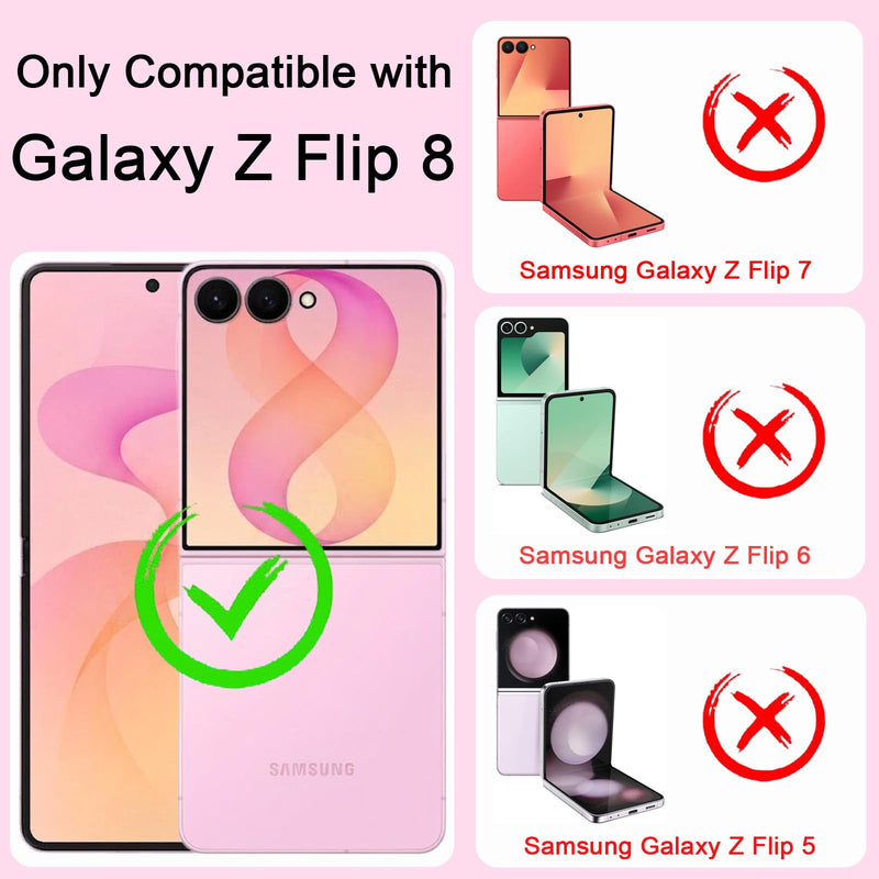 for Samsung Galaxy Z Flip 8 Stylish Leather Case with Built-in Privacy Screen Protector＆Hinge Protection,Slim Thin Shockproof Protective Cover for Galaxy Z Flip 8,Burgundy Burgundy