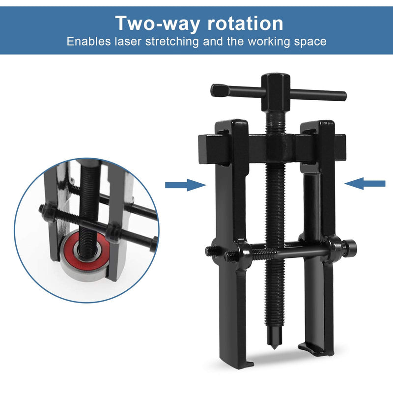 Two Jaw Bearing Gear Puller, Bearing Gear Puller Tool kit, Twin Legs Bearing Gear Puller Remover Hand Tool Removal Kit, for Automotive Flywheel, Motorcycle Wheel, Machine Bearing(6inch（55 * 90）) 6inch（55*90）