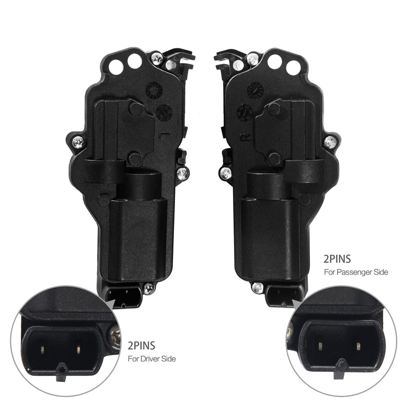 Power Door Lock Actuators Kit Left & Right Side | for Ford F150 F250 F350 F450 Excursion Expedition Mustang & More | Replaces# 6L3Z25218A43AA, 6L3Z25218A42AA 2 PCS Black