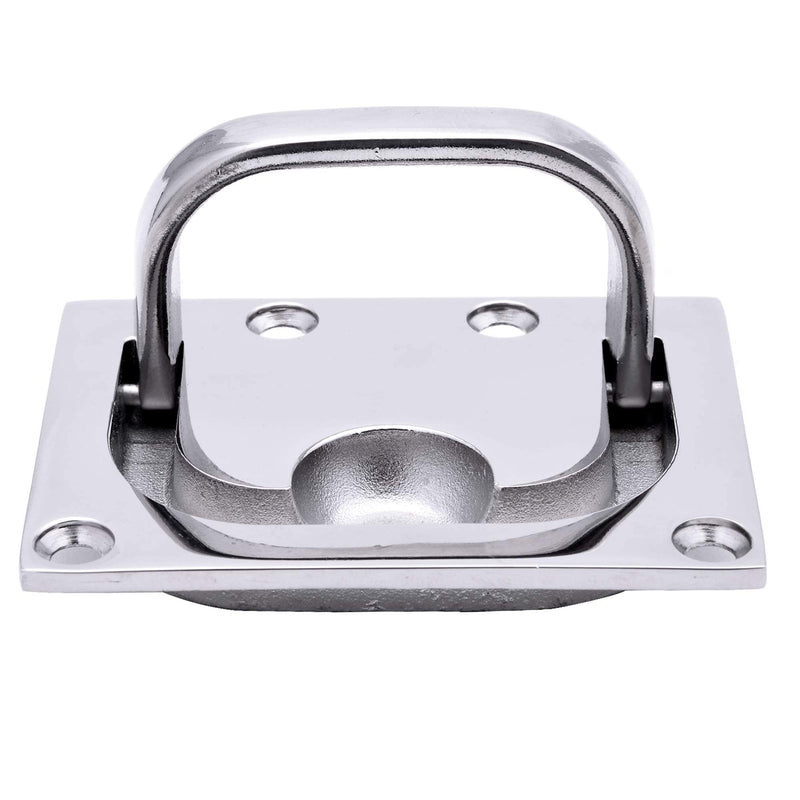 2 Pack Stainless Steel Flush Mount Pull Ring, Recessed Boat Hatch Lifting Handle, 316 Marine Grade Heavy Duty Deck Access Latch for Yacht, RV, Cabinet, Floor Door, with Mounting Screws