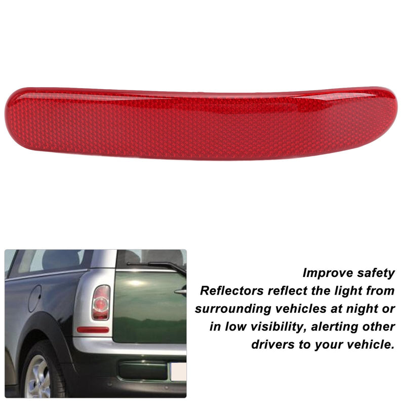 AMAKO Rear Bumper Reflector Compatible with Mini Cooper Clubman R55 2008 to 2014, Enhances Safety with Unique Decorative Effect, Durable Rear Reflector Cover (Right) Right