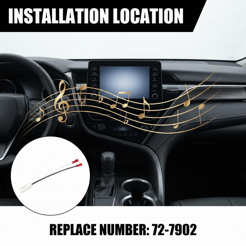 4PCS Car Dash Tweeter Wiring Harness Adapter, Front Speaker Connector Plug for Car Audio Replacement, White Plastic Design Compatible with 2006-2021 Ram 1500 and 2011-2017 Cherokee