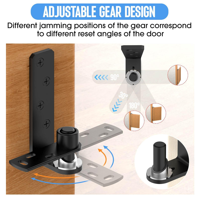 Heavy-Duty Self Closing Saloon Door Hinges, 304 Stainless Steel Self-Return Dual Swing Cafe Hinges for Bar, Patio Doors (1, Large) 1