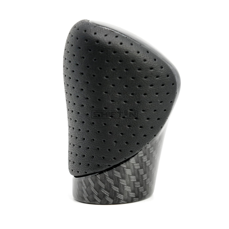 Gear Shift Knob Shifter for Lexus ES GS GX is NX RC RX 200t 300 350 3450h 450hL 350L (Punched Black Leather/Carbon Pattern) Punched Black Leather / Carbon Pattern