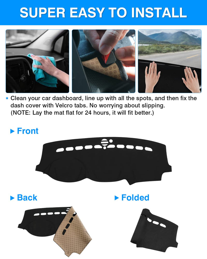 Cartist Dashboard Cover Mat for 2011-2019 2020 2021 Jeep Grand Cherokee Accessories Dash Cover Suede Dash Mat Sunshade Glare UV Rays Protector (NOT for Jeep Cherokee & Grand Cherokee L) dash mat for Jeep Grand Cherokee 2011-2021