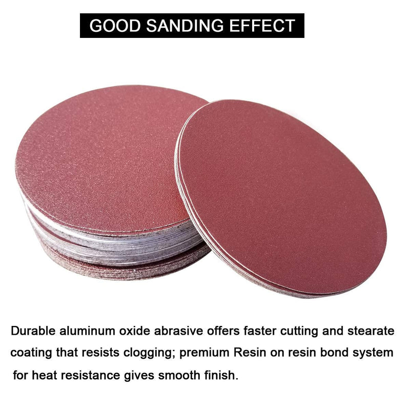 30-Pack 9 Inch PSA Sanding Discs, Self Adhsive Aluminum Oxide Sand Paper 60 80 120 180 240 400 Assorted Grits …