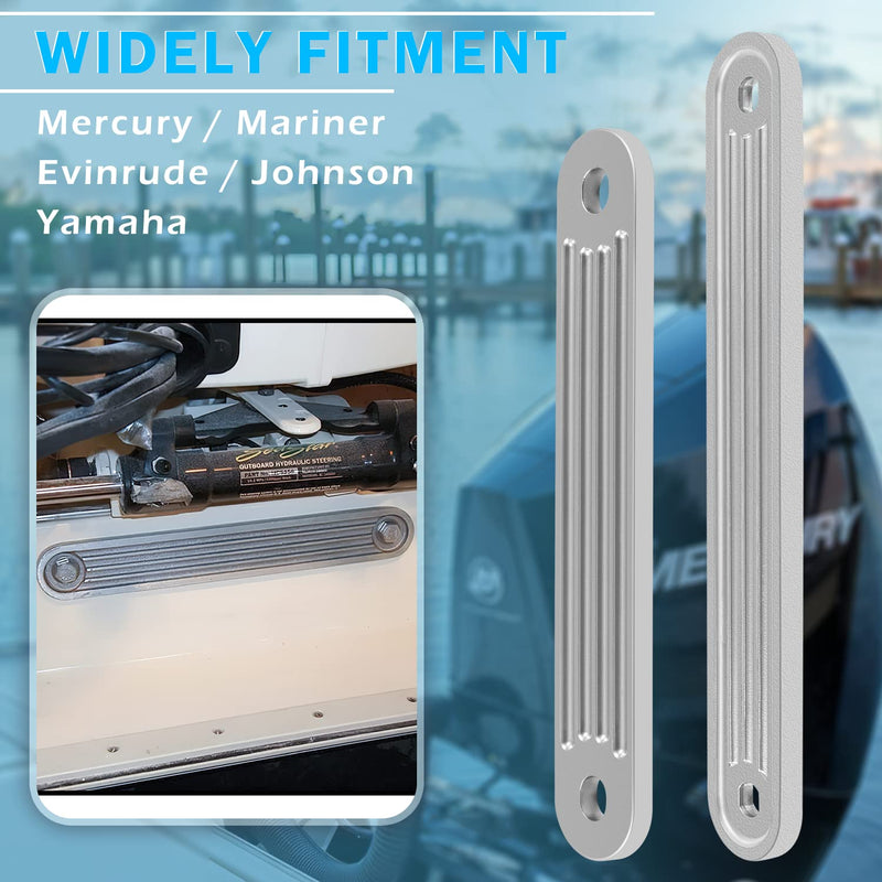 Yoursme TSP-1 TSP-2DP Transom Support Plate Kit for Top Support and Lower Support Bolt Holes Size 15” x 2” / 12” x 2” Thickness 3/8” Replace 3001-8067