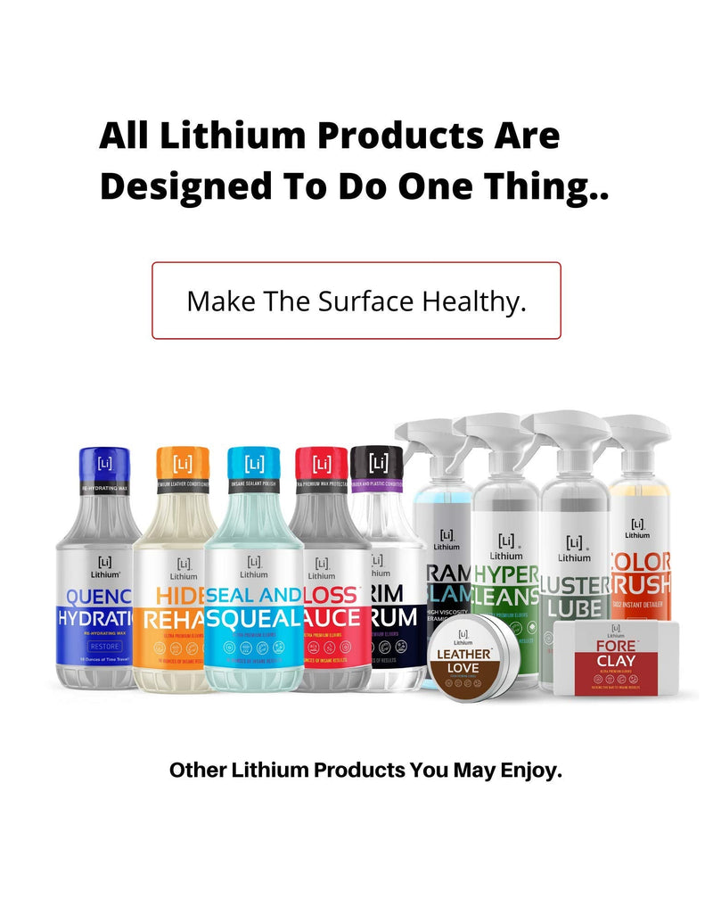 Lithium Leather Love Car Leather Cleaner and Conditioner - Deep Hydrating All Natural Premium Care For Car Interior that Restores, Rehydrates and Protects (8oz)