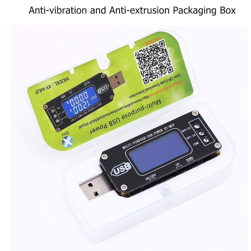 DC-DC CNC USB Step Up/Down Power Supply Regulator Module 3.5V-12V to 1.0V-24V 2-3W, Adjustable Boost Buck Voltage Converter Digital Display Voltmeter Ammeter Battery Capacity Tester