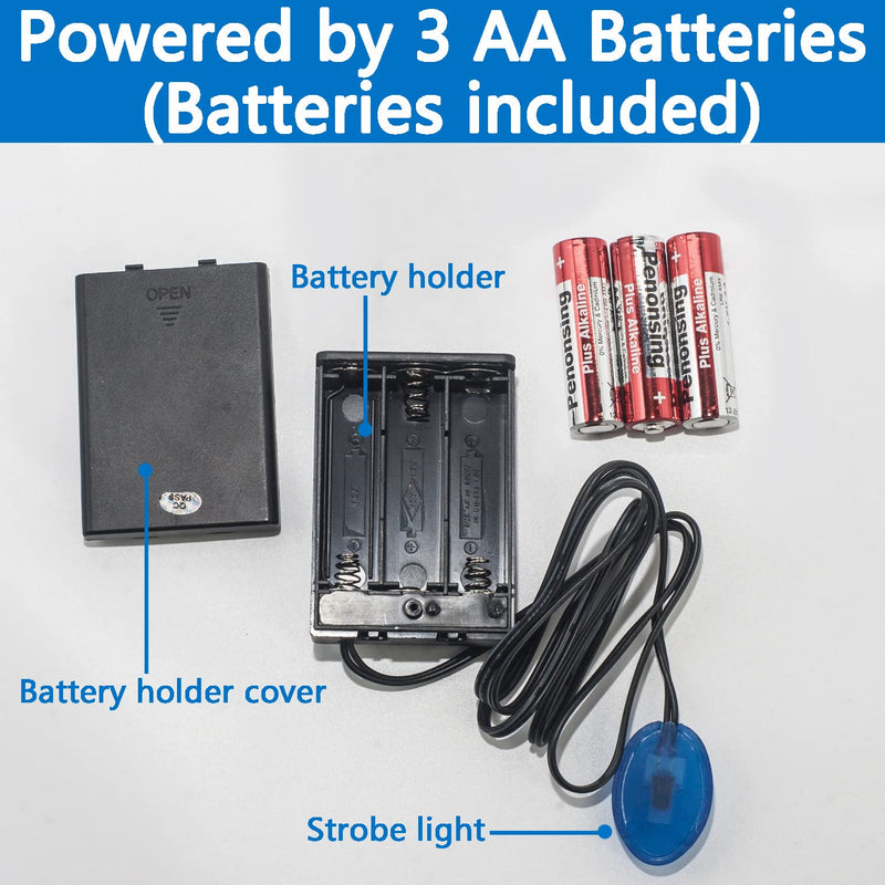 Fake Car Alarm, Dummy Car Alarm,(Batteries Included) Red LED Light Simulate Imitation Security System, Warning Anti-Theft Flash Blinking Lamp,Blue Light (Light-Sensing-Blue Light-1 Pack) Light-Sensing-Blue Light-1 Pack