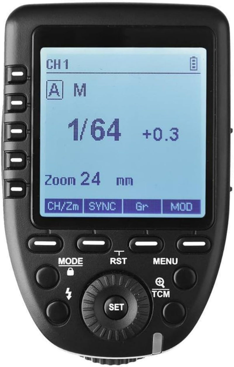 Godox Xpro-S for Sony TTL Wireless Flash Trigger 1/8000s HSS TTL-Convert-Manual Function Large Screen Slanted Design 5 Dedicated Group Buttons 11 Customizable Functions