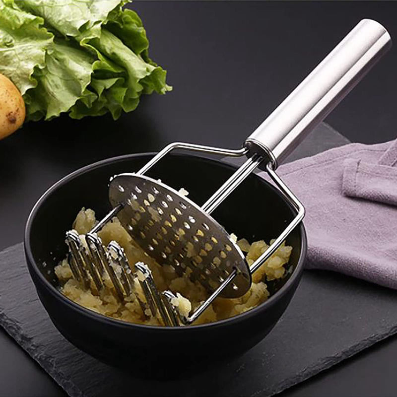 Stainless Steel Potato Masher Double Layer Potato Ricer Kitchen Potato Presser Hand Mashed Potato Maker
