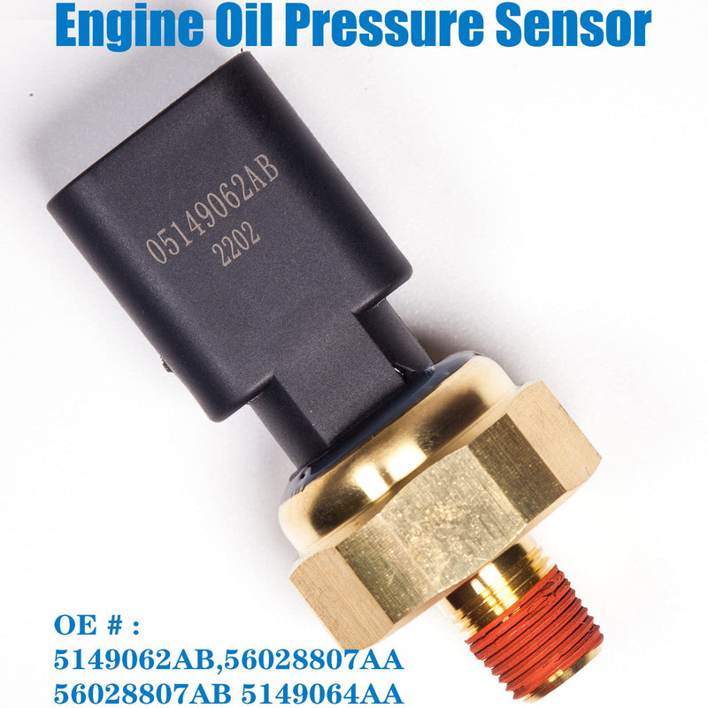 5149062AB for Dodge Ram 1500 2500 3500 Transmission Engine Oil Pressure Sensor Wrangler Aspen Cherokee Commander Liberty VW Oil Sending Unit 3.7 5.7 6.4L 5149064AA 5149062AA 1S6755