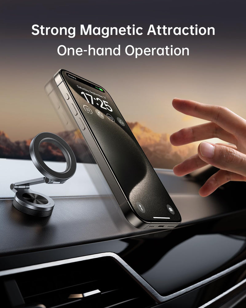 SYNCWIRE Upgraded Magnetic Phone Ring Holder for MagSafe and MagSafe Car Mount - [360° Rotation] Magnetic Phone Holder for Car