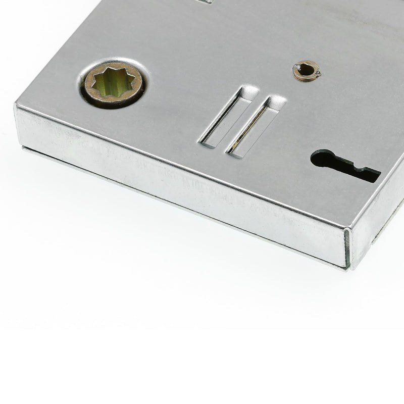 Prime-Line E 28335 Mortise Keyed Lock Set with Glass Knob, Single Pack | Replaces Antique Lock Sets, Fits 2-3/8 In. Backset Doors Satin Nickel