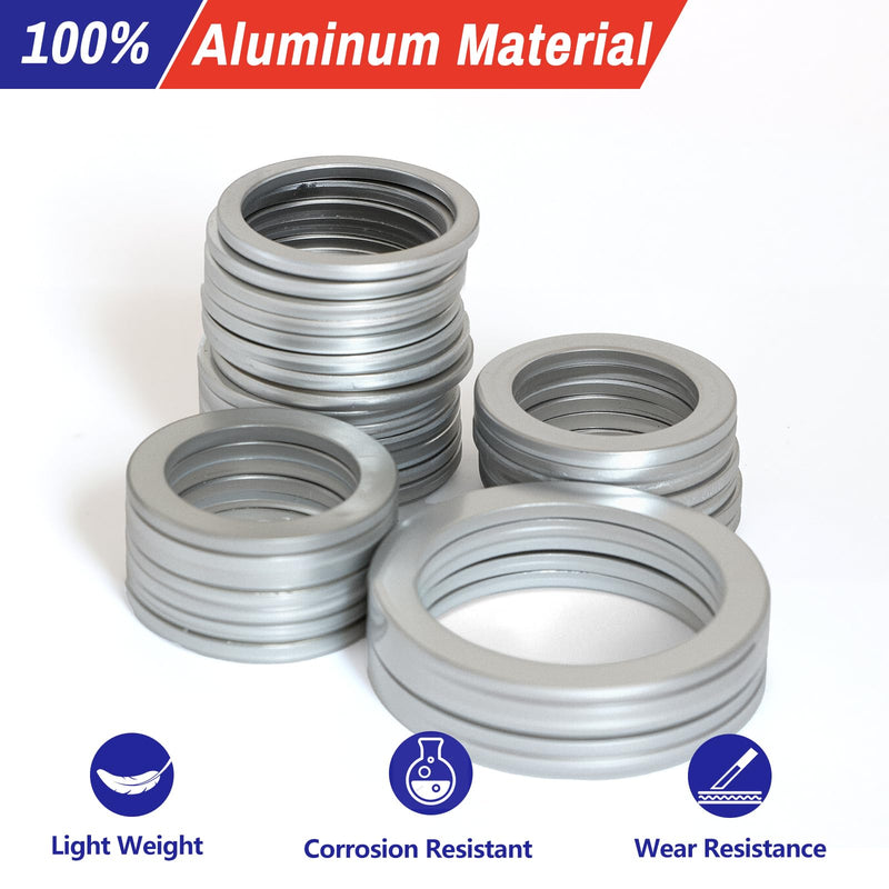 600 Pcs Aluminum Crush Washer Assortment Kit – 18 Sizes Oil Drain Plug Gasket Assortment, Drain Plug Washer Kit for Automotive Oil Pan Repair (M6 to M24) 600PCS (M6-M24)