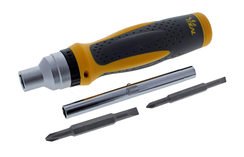 IDEAL Electrical 35-988 Ratch-A-Nut Screwdriver 9-In-1 Ratcheting Nut Driver with Screwdriver, Driver Bit Sets