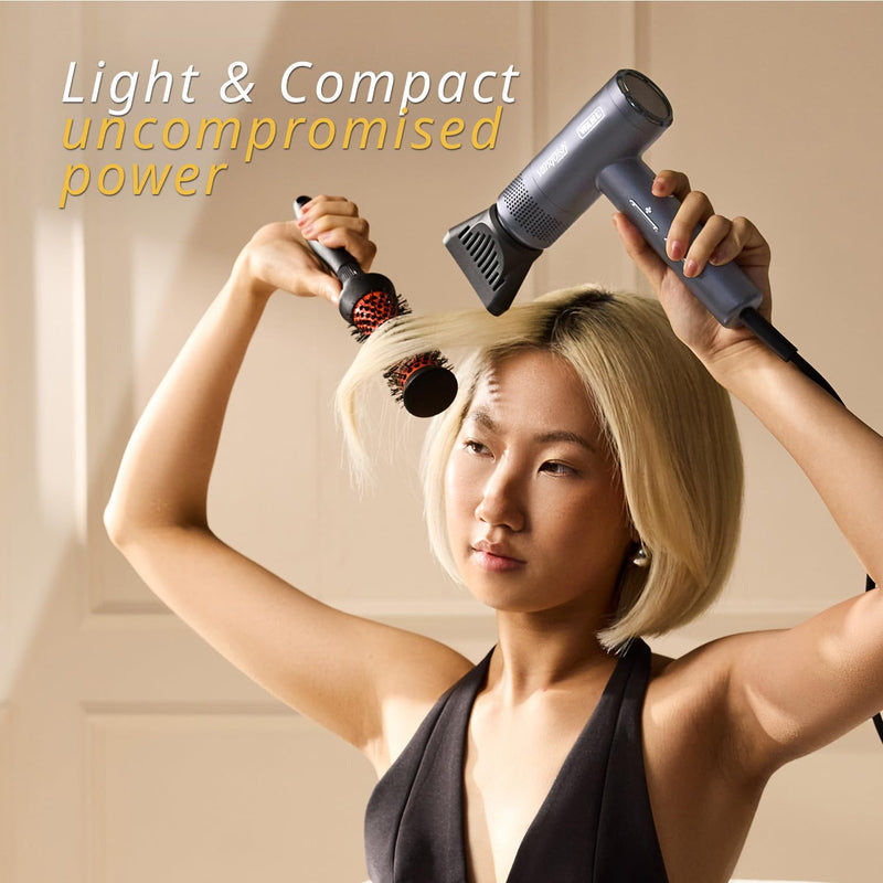 Wahl Vanquish Compact Cool Grey Hair Dryer, Lightweight Professional Styler