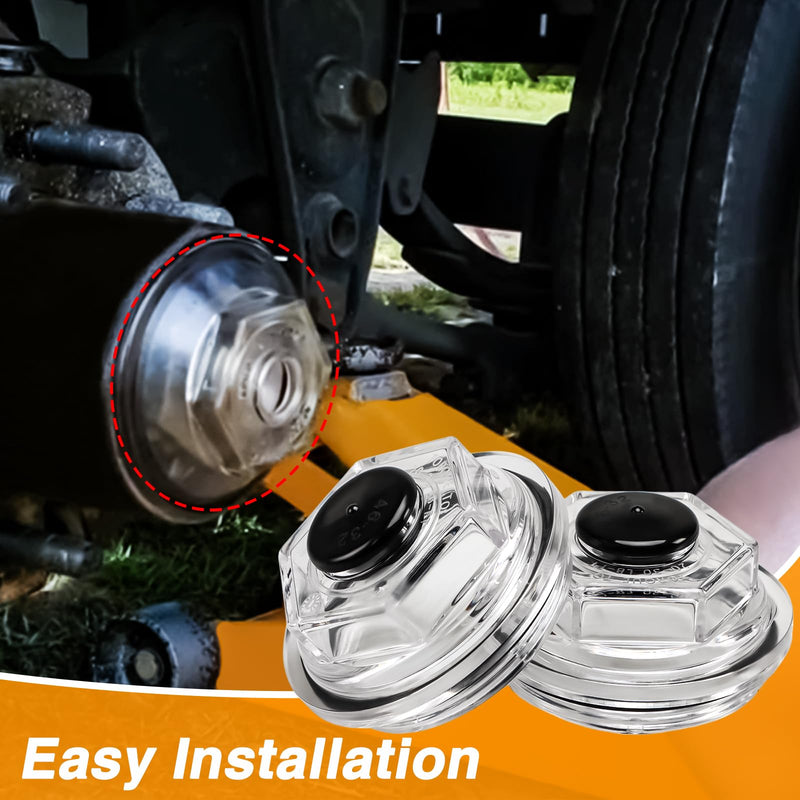 4pcs Oil Bath Dust Caps,2.75"-12Threads,Trailer Axle Cover Compatible with Dexter 6k-8K 8-218, 8-219, 8-232 General Duty Axles Built 1989 and older,Replace#:K71-038-00 2.75 Inches