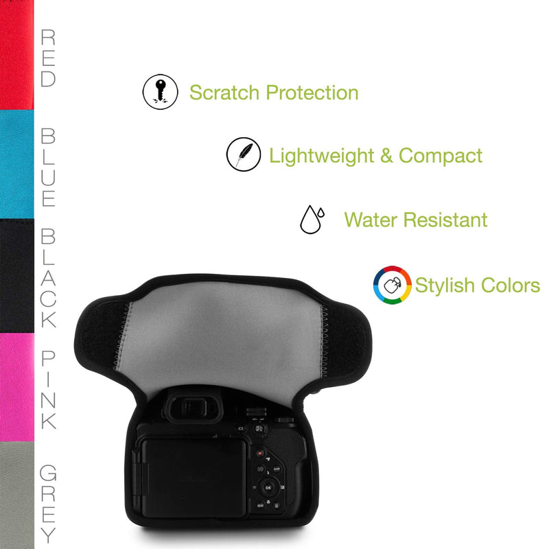 MegaGear MG1532 Nikon Coolpix P1000 Ultra Light Neoprene Camera Case - Gray, Compact
