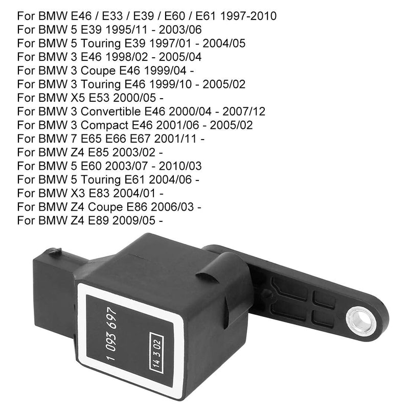 X AUTOHAUX Black Height Level Sensor for BMW E46 E38 E39 E60 E61 1997-2010 37141093697 37140141444
