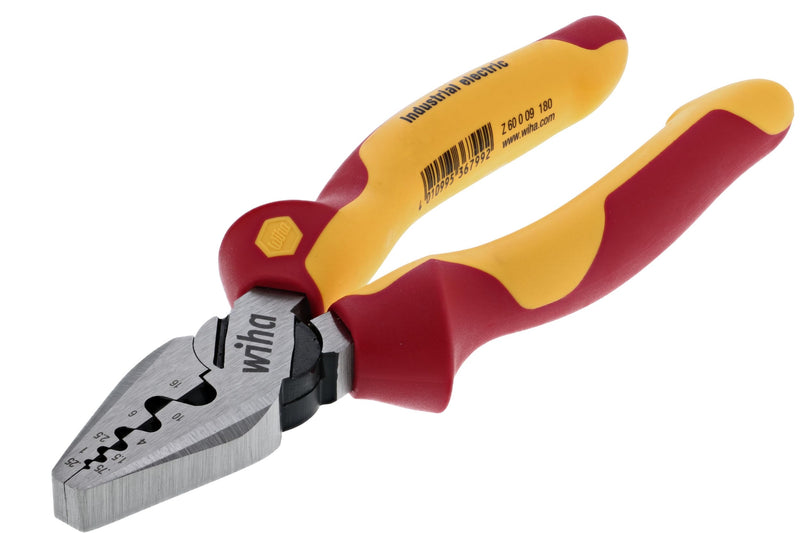 Wiha 32945 7-Inch Insulated Industrial Crimping Pliers
