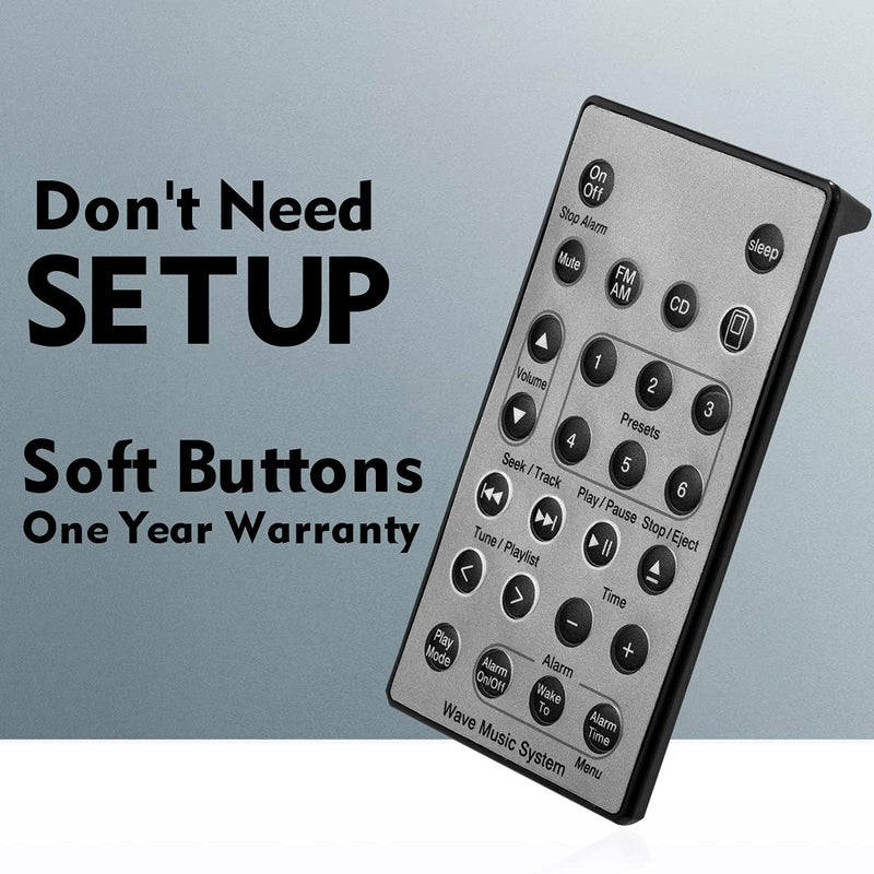 Replacement Remote Control for Bose Wave Sound Touch Music Radio System I II III IV - Without Battery Silver Color
