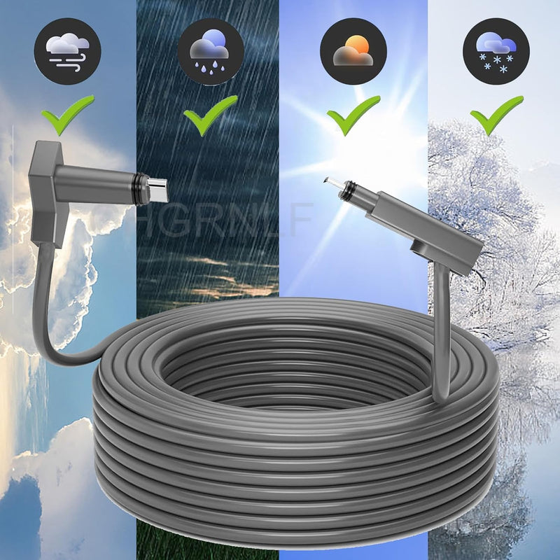 CHGRNLF Gen 2 Cable for Starlink 50FT/15M, Replacement Cable for Star Link V2 Standard Actuated Kit Waterproof Grey