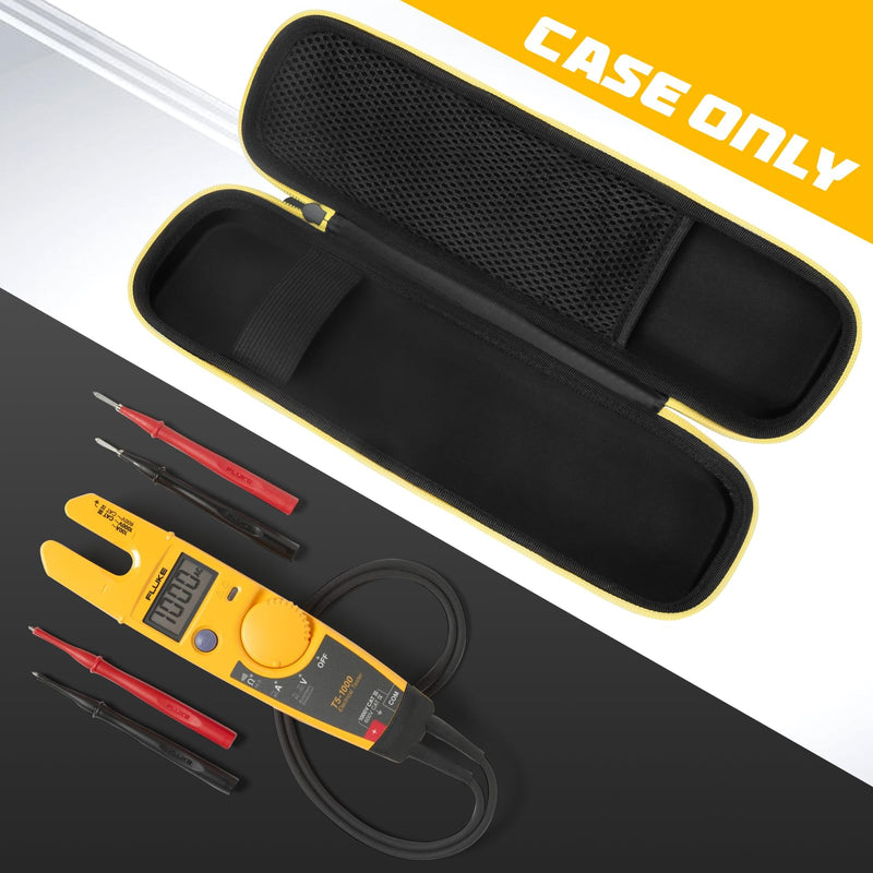 Hard Case Replacement Compatible with Fluke T5-1000/ T6-1000/ T5-600/ T6-600 Electrical Voltage Continuity Current Tester Organizer Holder, Black(Case Only)